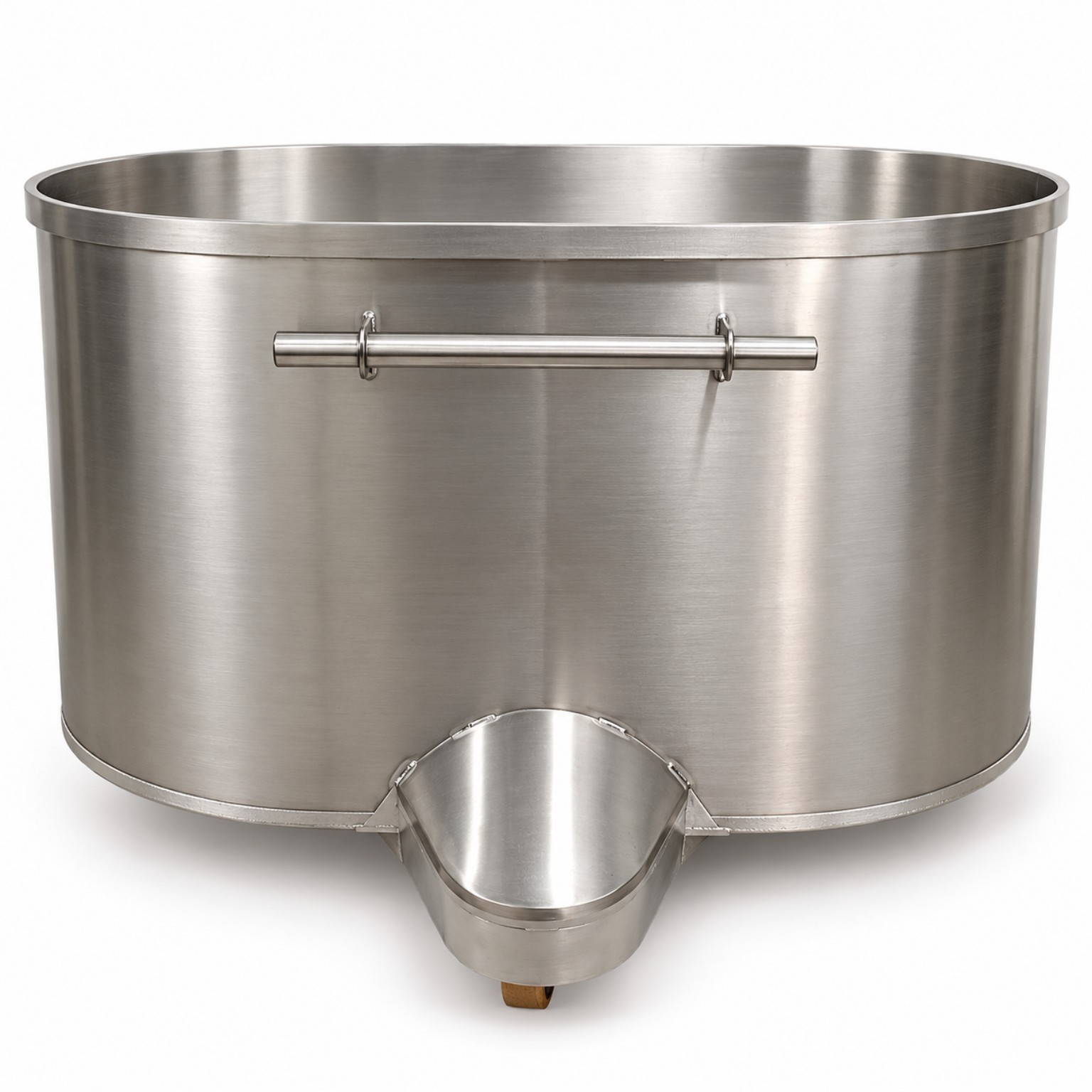 Carrinho transportador de alimentos em aço inox 304 — vista frontal