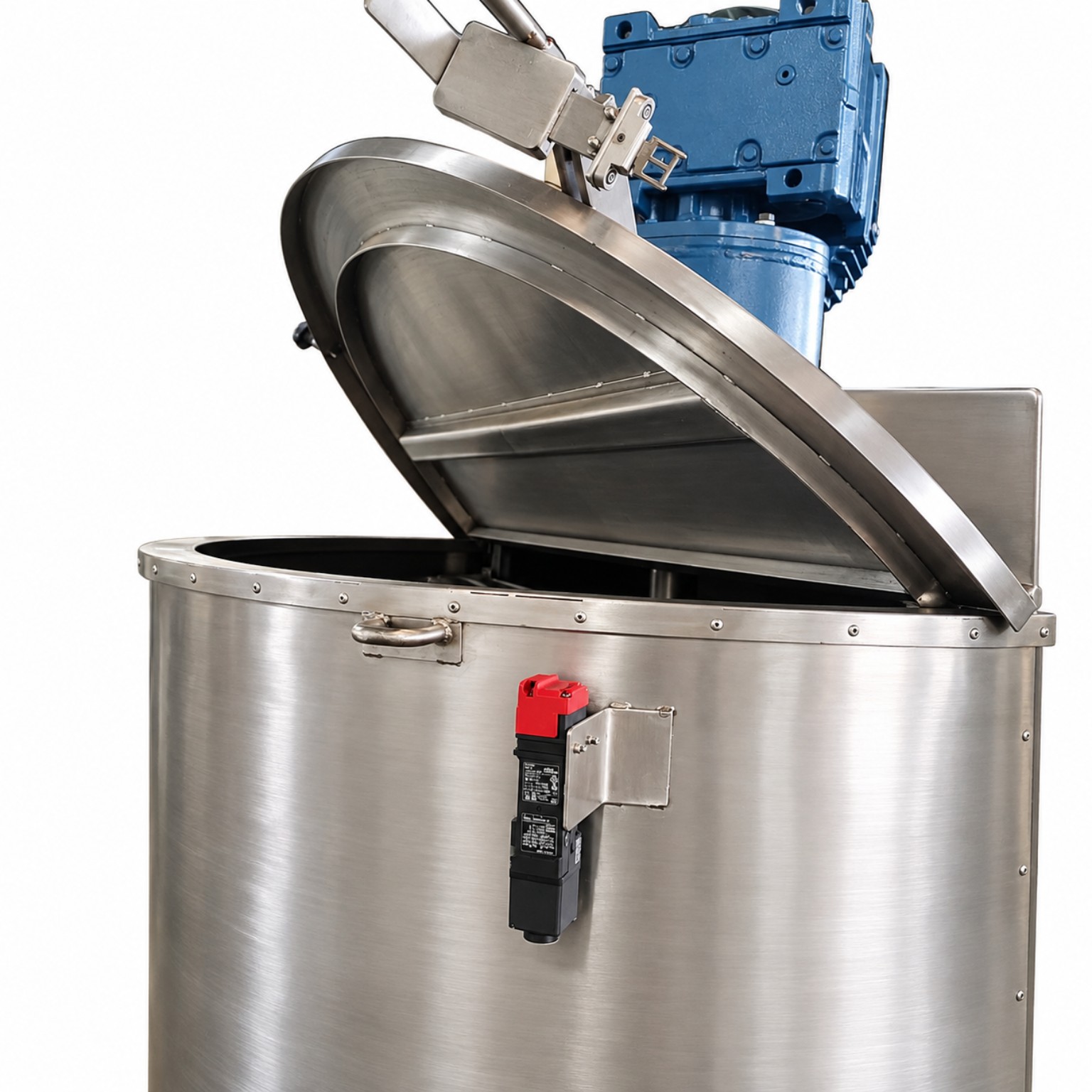 Tanque cozinhador de goma — tampa aberta