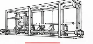 Ilustração técnica representativa: Ramas de corrente horizontal e vertical